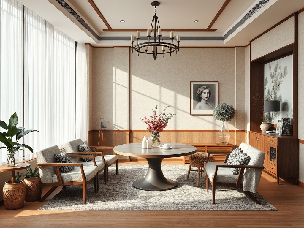 Японский минимализм в интерьере деревянного дома